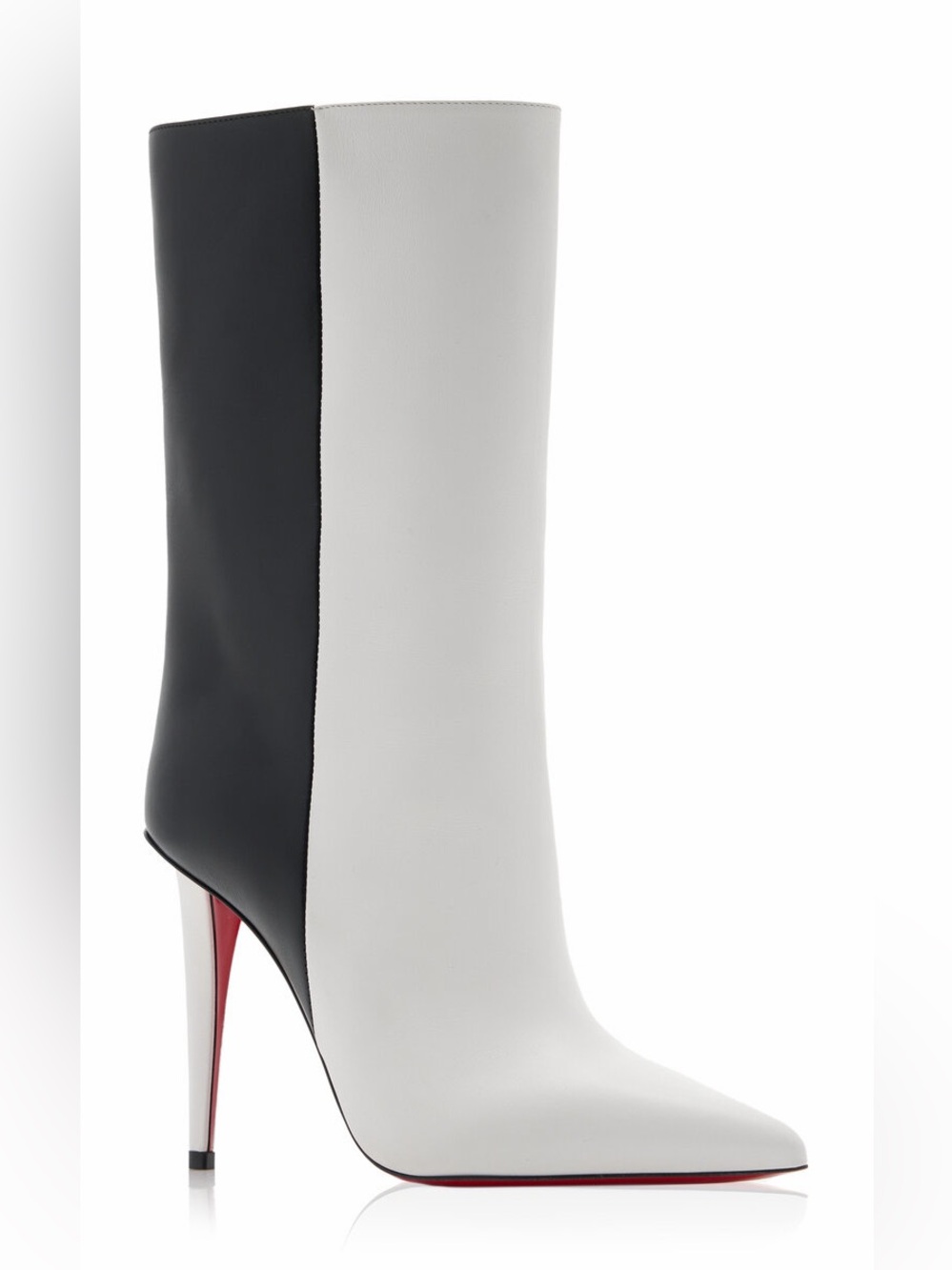 Louboutin Astrilarge 100mm Two-Tone Leather Ankle Boots - Picture 12 of 12